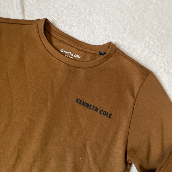 Kenneth Cole Boys’ Sweatshirt – Size 14/16 | Brown Long Sleeve Crewneck - Picture 2 of 5